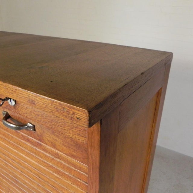 Oak Roller Shutter Box with 2 Shutters, 1930s For Sale - Image 11 of 18