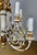Wood Rococo Chandelier With Gilt Putti and Hand-Painted Ir For Sale - Image 7 of 15