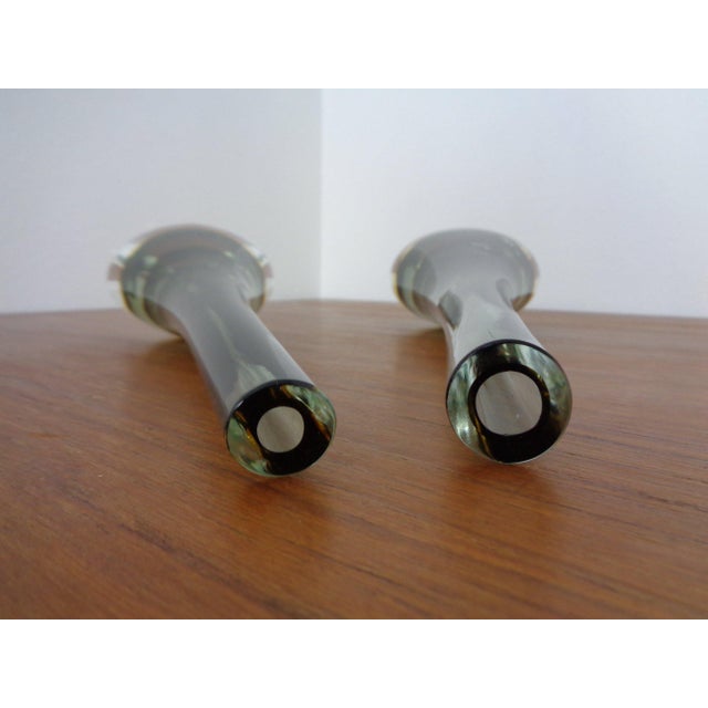 Olive Murano Formia Glass Vases by Giuliani Mian for Fornace Mian, 1980s, Set of 2 For Sale - Image 8 of 13