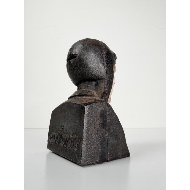 Cast Iron Charles Lindbergh Bust Money Box, 1930s For Sale - Image 12 of 18