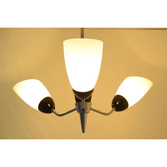 Gold Mid-Century Ceiling Light from Drukov, 1960s For Sale - Image 8 of 14