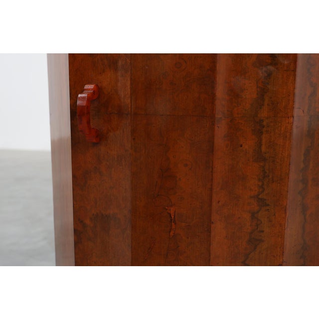 Italian Art Deco Walnut Nightstands, 1920s, Set of 2 For Sale - Image 17 of 18