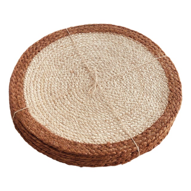 Jute Coil Round Placemats, Set Of 8 For Sale
