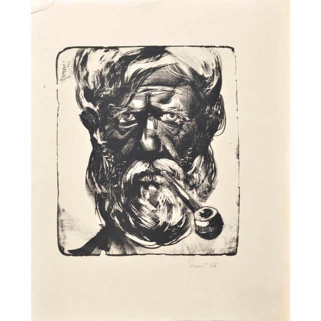 Albert Goltjakov, The Sea Wolf, 1960s, Screen Print, in Good conditions. Designed 1960 to 1969 This piece has an...