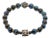 Blue Tiger Eye Stone Shield Charm Beaded Bracelet For Sale