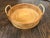 Contemporary Large Vintage Round Rattan & Cane Serving Tray With Handles For Sale - Image 3 of 8