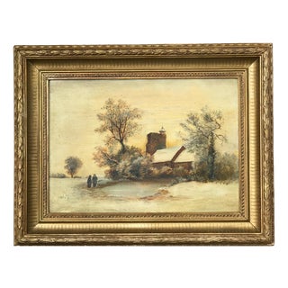 Reeves & Sons, Landscape Composition, 19th Century, Oil Painting on Canvas, Framed For Sale
