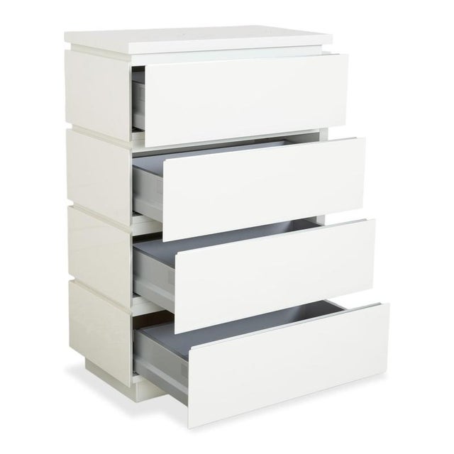 Interlübke Cube Chest of Drawers in White High Gloss Wood from Lübke For Sale - Image 4 of 17
