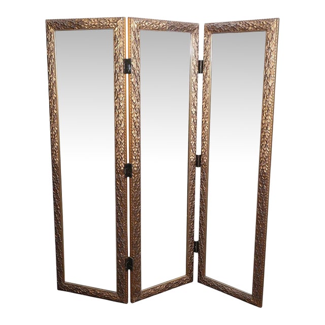 1950s Giltwood Screens Mirror and Room Dividers For Sale