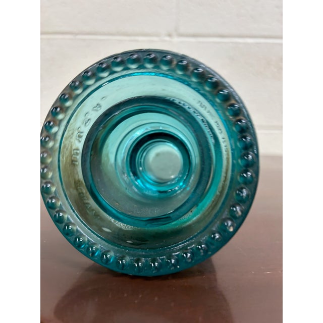 Glass Vintage Hemingray 42 Aqua Teal Glass Insulator For Sale - Image 7 of 7