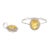 18k Gold Jewelry Set in Yellow Sapphire Diamond Pendant and Ring Size 7- 2 Pieces For Sale