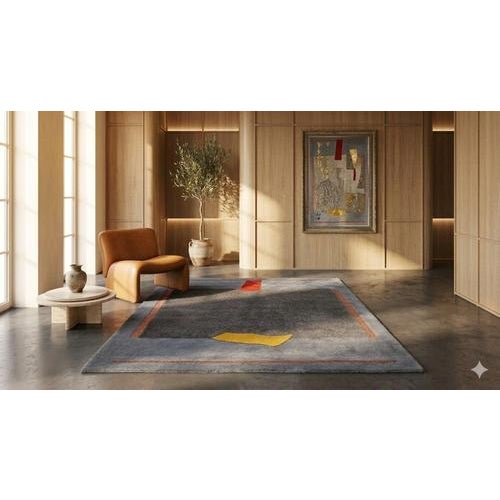 Vintage French Hand-Tufted Wool Rug, 1980s For Sale - Image 9 of 11