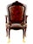 French Francois Linke Style Ormolu and Wood Leather Armchair For Sale - Image 4 of 18