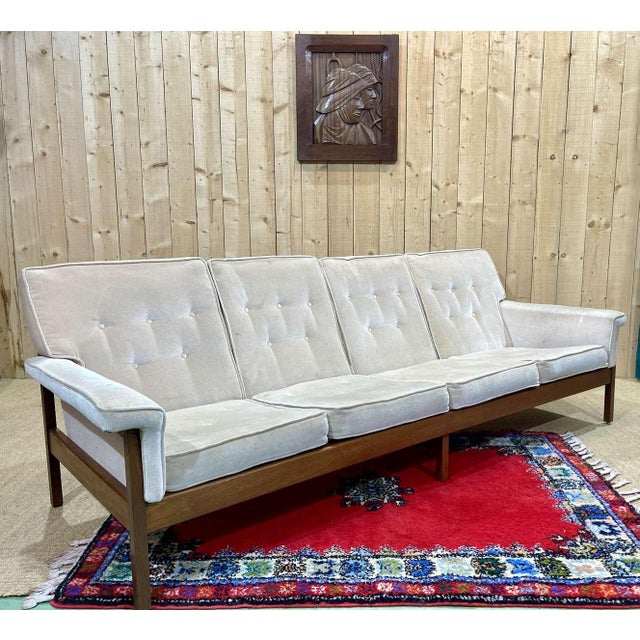 Scandinavian 4-Seater Sofa in Teak, 1970s For Sale - Image 6 of 15