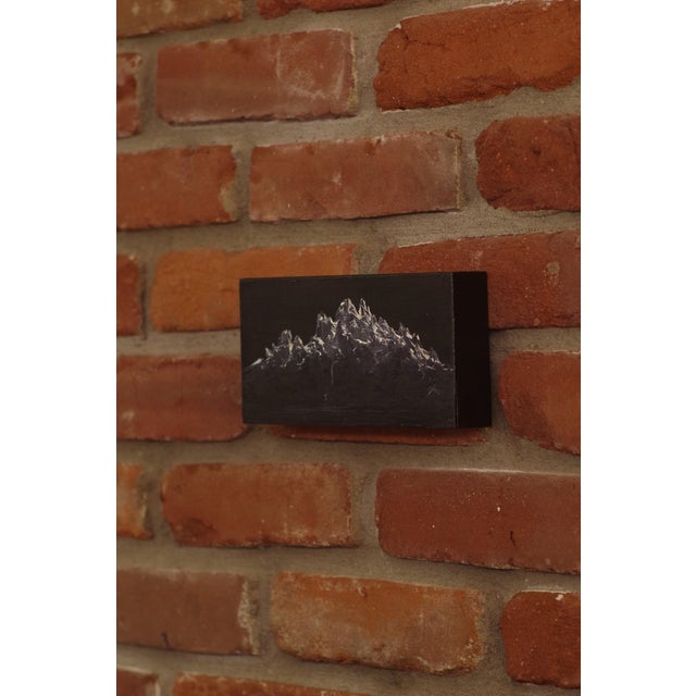 Abstract Melted by Todd Carpenter | Oil on board Abstract depiction of a jagged mountain peak. For Sale - Image 3 of 3