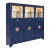Michael Taylor for Baker Furniture Modern Ming Blue Lacquered Bar Cabinet Credenza For Sale