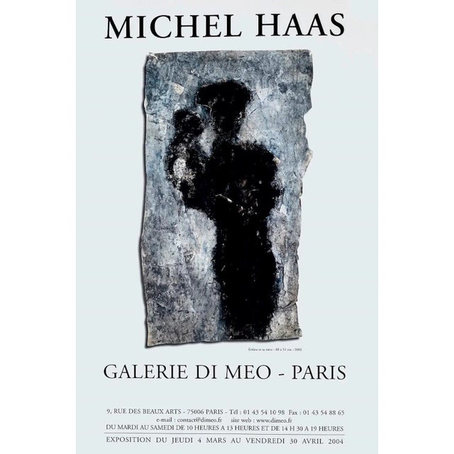 This Michel Haas - Galerie Di Meo is a vintage poster. This artwork was realized on occasion of the exhibition dedicated...