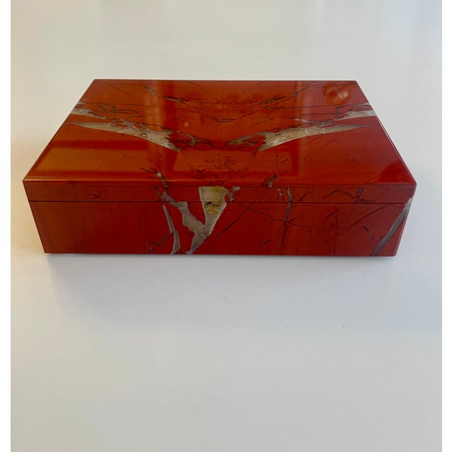 Handcrafted Jasper Box with Quartz Inclusions, 1950 For Sale - Image 11 of 13