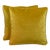 Contemporary Italian Velvet Yellow Pillows- (A Pair) For Sale