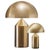 Metal Large and Small Atollo Gold Table Lamps by Vico Magistretti for Oluce, Set of 2 For Sale - Image 7 of 7