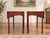 Petite pair of mahogany Pembroke style drop leaf end tables, circa 1940's / 1950's. Both tables are solid, sturdy, and...