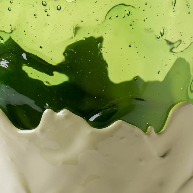 Clear Vase in Clear Bottle Green by Gaetano Pesce for Fish Design For Sale - Image 11 of 18