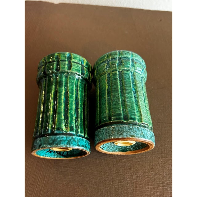 Mid-Century Modern Pair of Vintage Bitossi Ceramic Salt & Pepper Shakers For Sale - Image 3 of 6