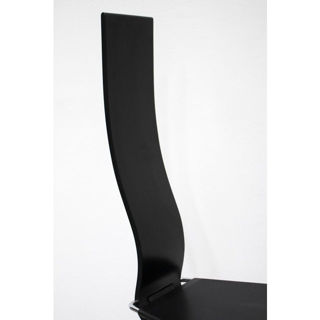Black Impronta Chair by Pietro Arosio, 1980s For Sale - Image 8 of 15