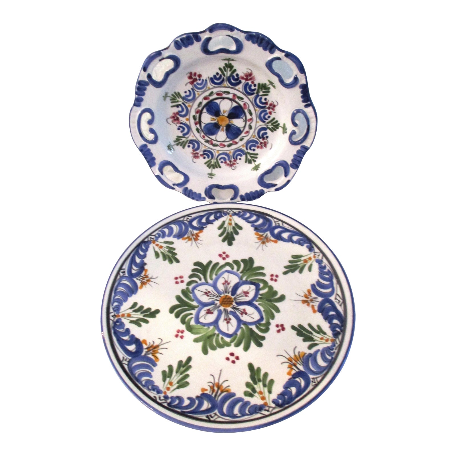Spanish Pottery Hanging Display Plates a Pair Chairish