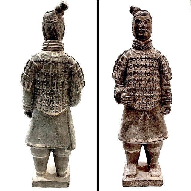 Ceramic 1980s Chinese Terracotta Replicas of Warriors - Set of 3 For Sale - Image 7 of 14