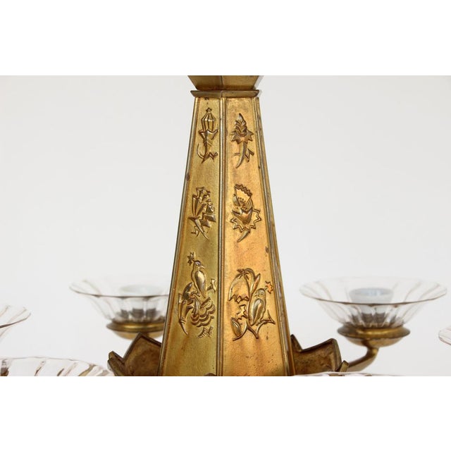 Chandelier with Bird Motifs in the style of Dagobert Peche, 1920s For Sale - Image 10 of 18