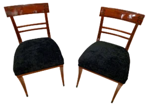 Neoclassical Solid Mahogany Side Chair, 1820s