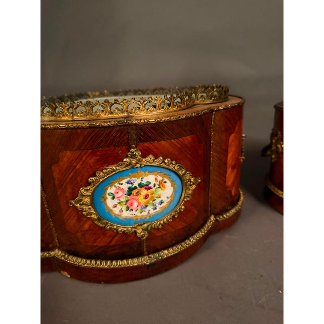 Pair of Louis XV Style French Jardinières, Circa 1890 For Sale - Image 14 of 15