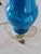 Poire Lamp in Bright Blue Ceramic, 1970 For Sale - Image 4 of 5