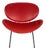 Red Lounge Chair in Vinyl, 1980 For Sale