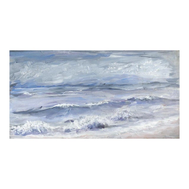 Mid 20th Century Impressionist Seascape Painting For Sale