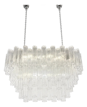 Italian Murano Glass Chandelier with Clear Tronchi Elements by Simoeng for Simoeng