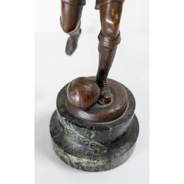 Bronze Early 20th Century Austrian Bronze of a Footballer Soccer Player For Sale - Image 8 of 10