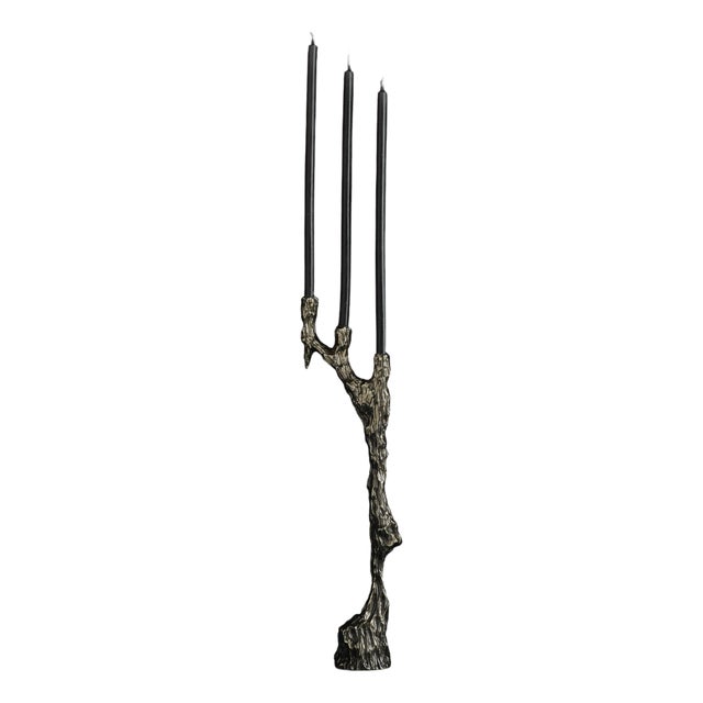 Omnia Vanitas Vanité 19 Candelabra in Patinated Cast Bronze by William Guillon For Sale