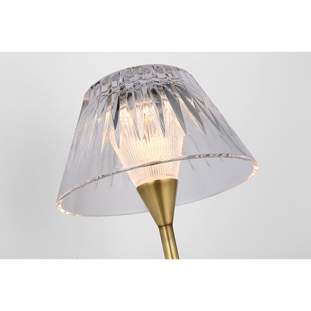 Modern Waterford for Visual Comfort Signature Blaze 19" Tail Sconce in Natural Brass with Clear Crystal For Sale - Image 3 of 13