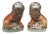 19th Century English Staffordshire Lions with Lambs - a Pair For Sale