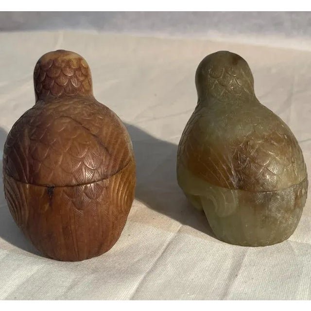 Jade Bird-Shaped Boxes, 1800s, Set of 2 For Sale - Image 3 of 9