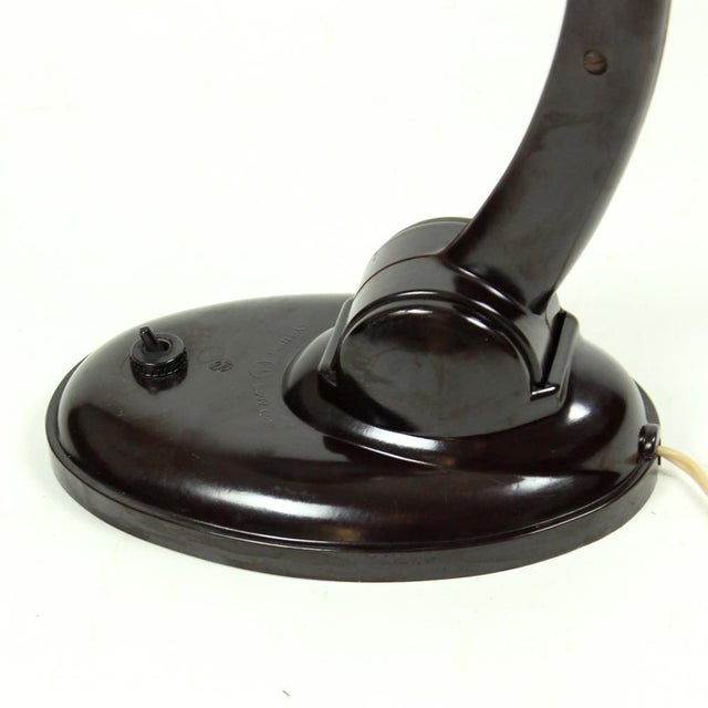 Bauhaus Bakelite Table Lamp by Eric Kirkman Cole, 1930s For Sale - Image 3 of 10