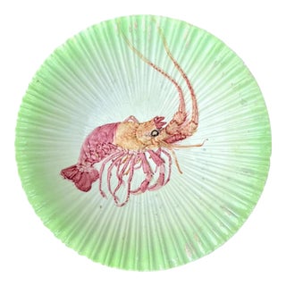 Vintage Spanish Goodfriend Ceramic Lobster Plate For Sale