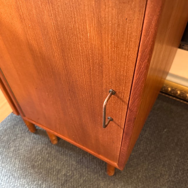 Mid 20th Century Teak Wood Office Desk With Cabinet For Sale - Image 12 of 18