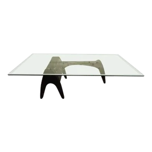 1960s Mid Century Coffee Table With Glass Top by Tonk Manufacturing Co.