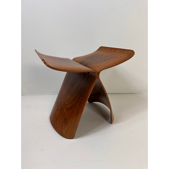 Brown 1960s Sori Yanagi Rosewood Butterfly Stool For Sale - Image 8 of 8