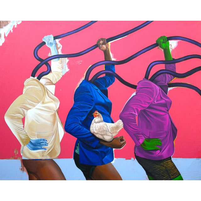 Aro Meta, by Barnabas Macaulay (2026) Acrylic on Canvas, 21st Century, Contemporary Art, Africa, Figurative, Sureealism, 2026 For Sale
