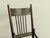Brown Vintage Pressed Back Chair With Cane Seat For Sale - Image 8 of 10