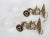 1950s Spanish Gothic Revival Brass Dragon Wall Sconces With Opal Glass Shades - A Pair For Sale - Image 4 of 9